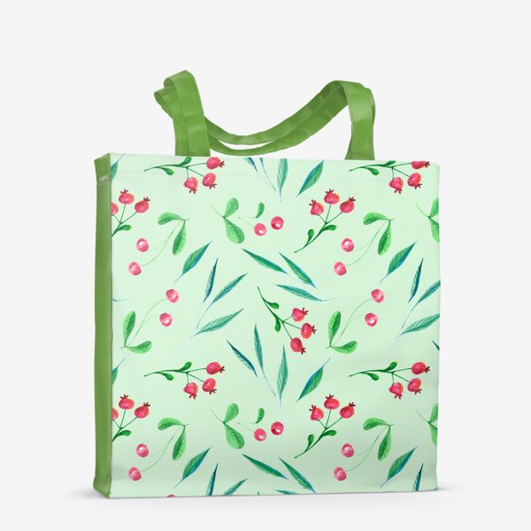 Сумка-шоппер «Узор с лесными ягодами»