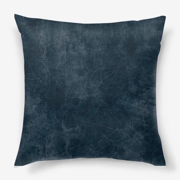 Подушка «Синяя абстрактная композиция в стиле гранж»