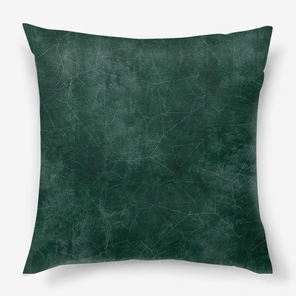 Подушка «Темно-зеленая композиция в стиле гранж»