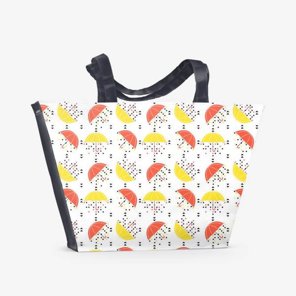 Пляжная сумка «Зонтики. Дождик»
