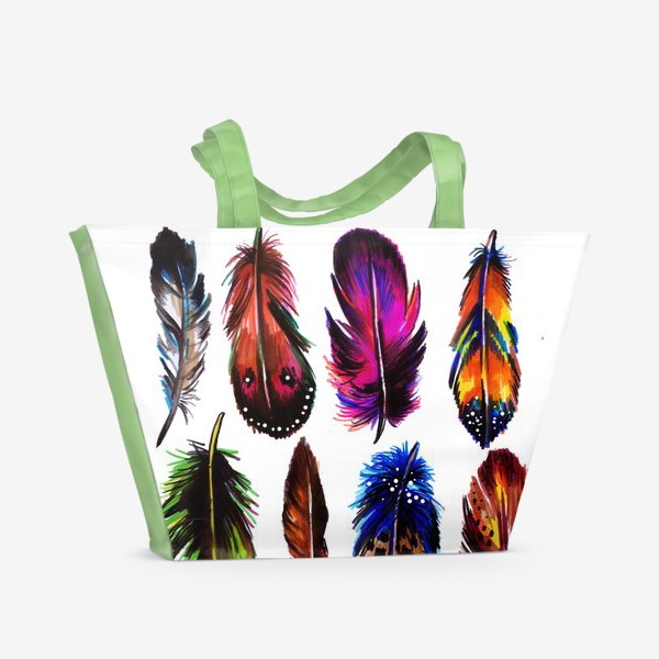 Пляжная сумка «перья»