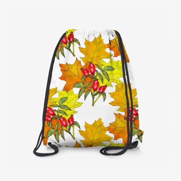 Рюкзак «Осенние листья и шиповник»