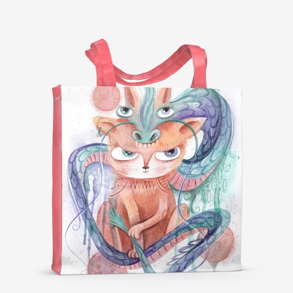 Сумка-шоппер «Fantasy dragon cat»