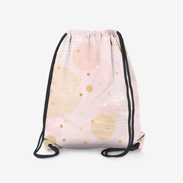 Рюкзак «Паттерн- Золотые и розовые круги»