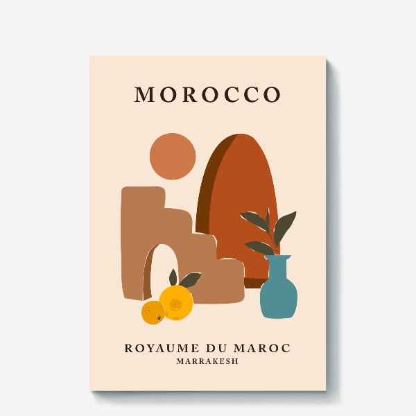 Холст «Марокко, путешествие в Марракеш»