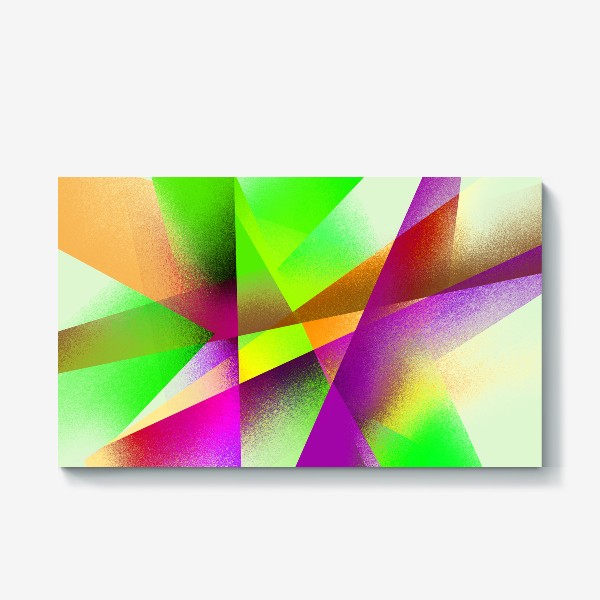 Холст «Яркая геометрическая разноцветная композиция»