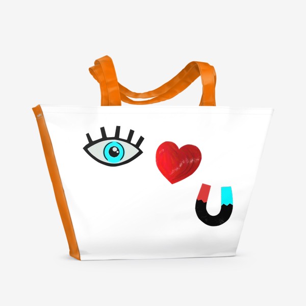 Пляжная сумка «I LOVE U»