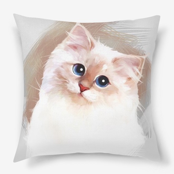 Подушка «белый котик»