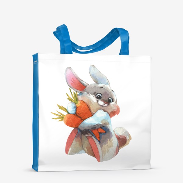 Сумка-шоппер «кролик с морковками»