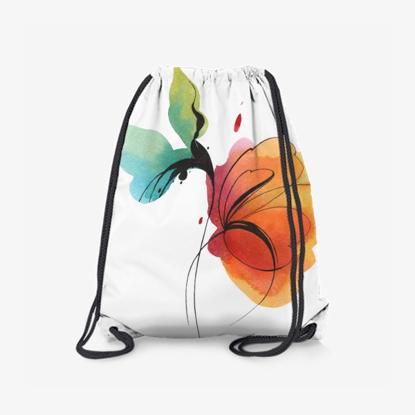 Рюкзак «акварельный цветок 1»