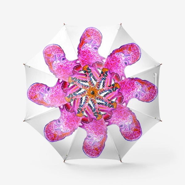 Зонт «Рисунок розового осьминога»