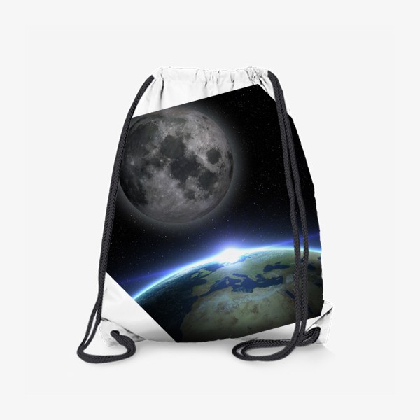 Рюкзак «3D Земля и Луна в космосе»