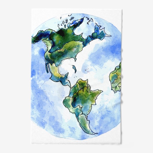 Полотенце «Планета Земля рисунок»