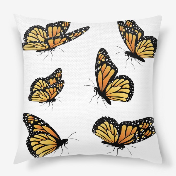 Подушка «Порхающие бабочки Монархи»