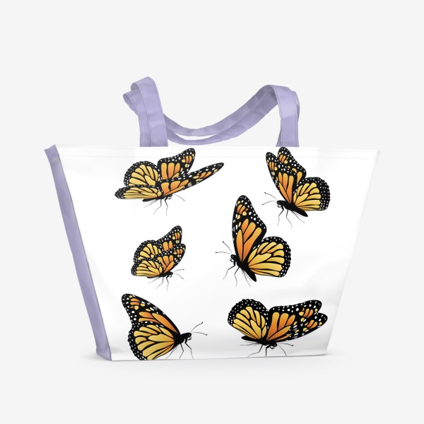 Пляжная сумка &laquo;Порхающие бабочки Монархи&raquo;