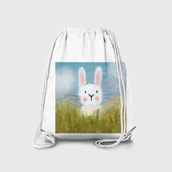 Рюкзак «Милый зайчик в поле. Цветы, природа»
