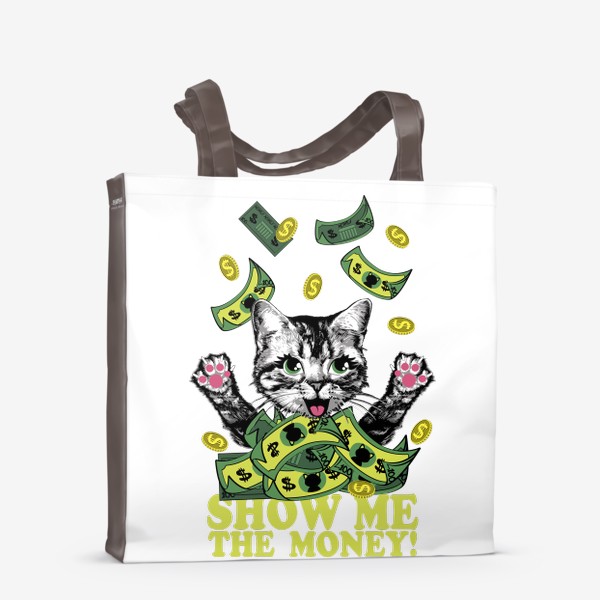 Сумка-шоппер «Котёнок и куча денег»