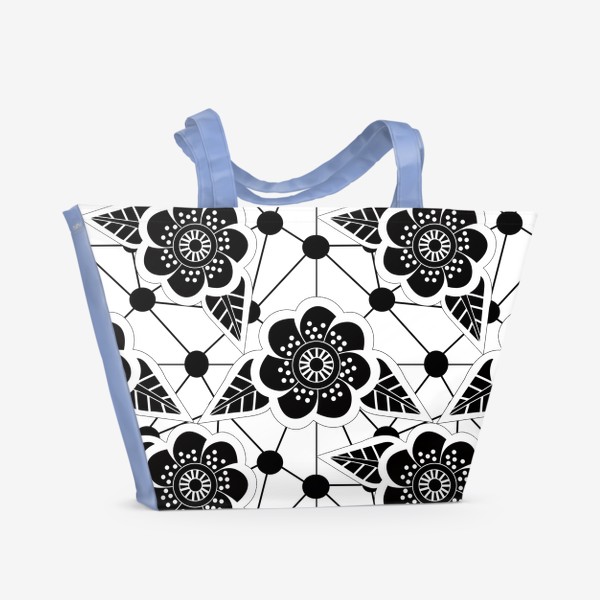 Пляжная сумка «Узоры из цветов»