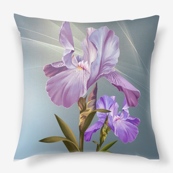 Подушка «Фиолетовые ирисы»