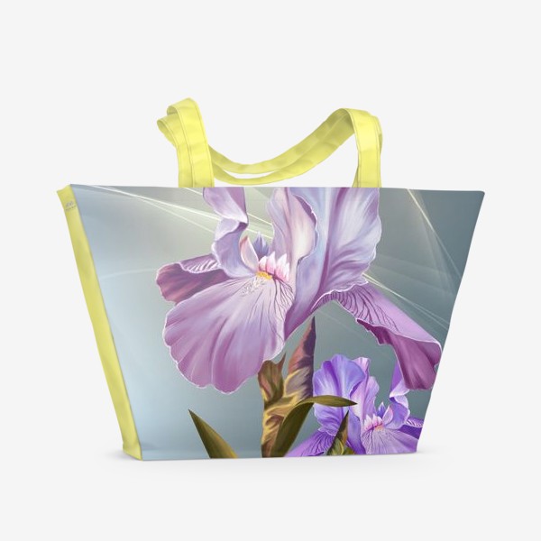 Пляжная сумка «Фиолетовые ирисы»
