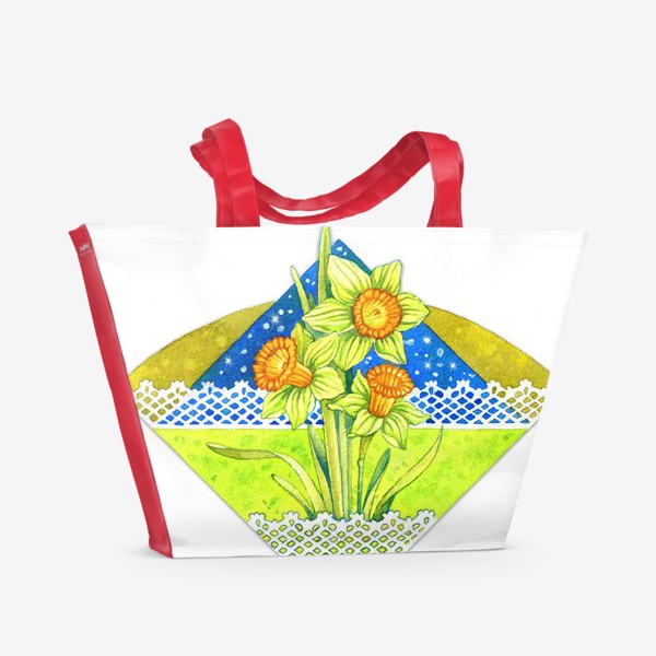Пляжная сумка «Цветы Нарциссы»