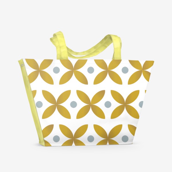 Пляжная сумка «Абстрактные желтые цветы»