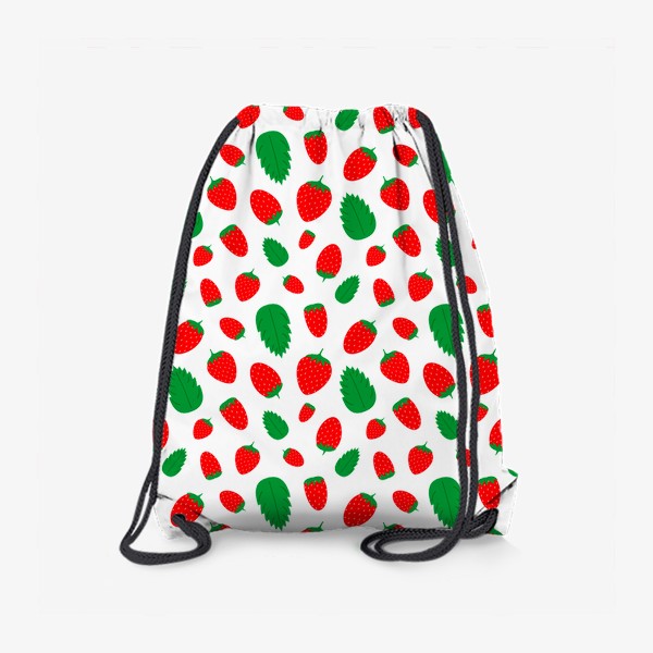 Рюкзак «Красная клубника с листьями»