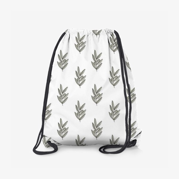 Рюкзак «Зеленые ветки оливы. Паттерн»