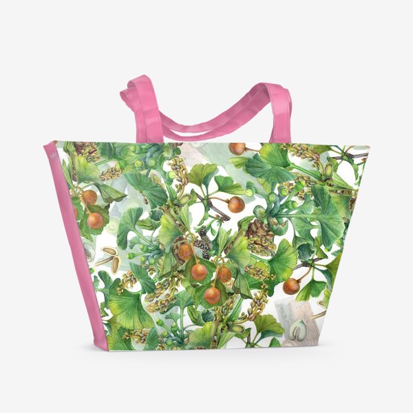 Пляжная сумка «Гинкго Билоба. Акварельная ботаника»
