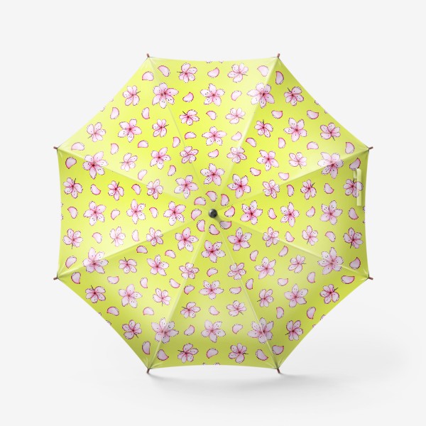 Зонт &laquo;Цветы на желтом&raquo;
