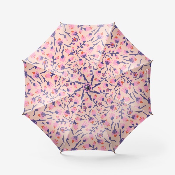 Зонт &laquo;Дикие цветы в розовом&raquo;