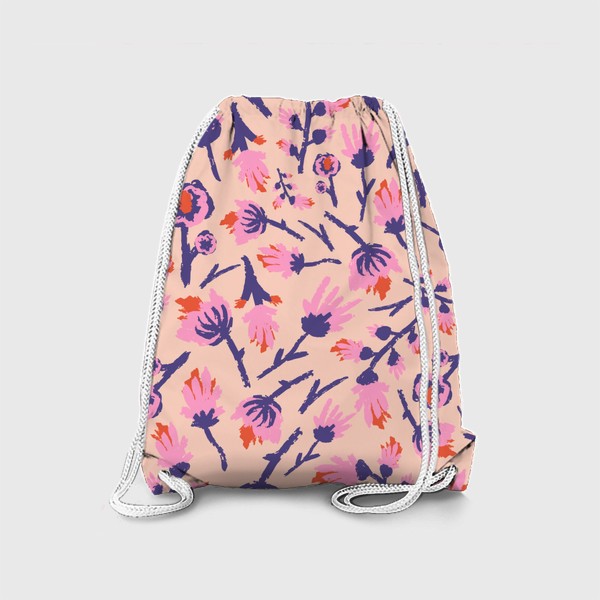 Рюкзак «Дикие цветы в розовом»
