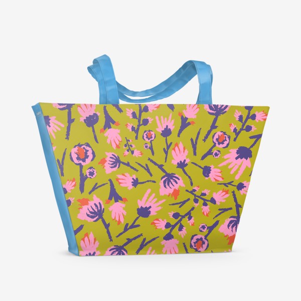 Пляжная сумка «Дикие цветы в желтом»