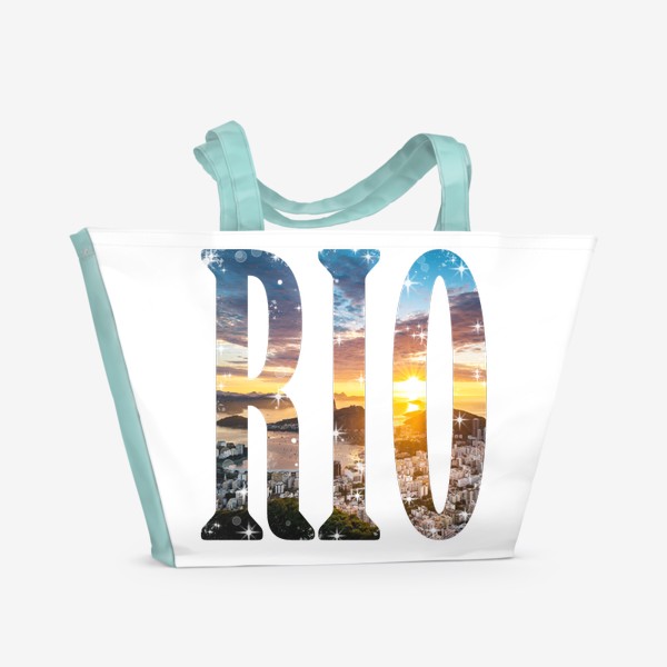 Пляжная сумка «Рио. Бразилия. Закат.»