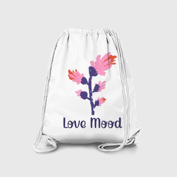 Рюкзак «Цветы с надписью Love Mood»