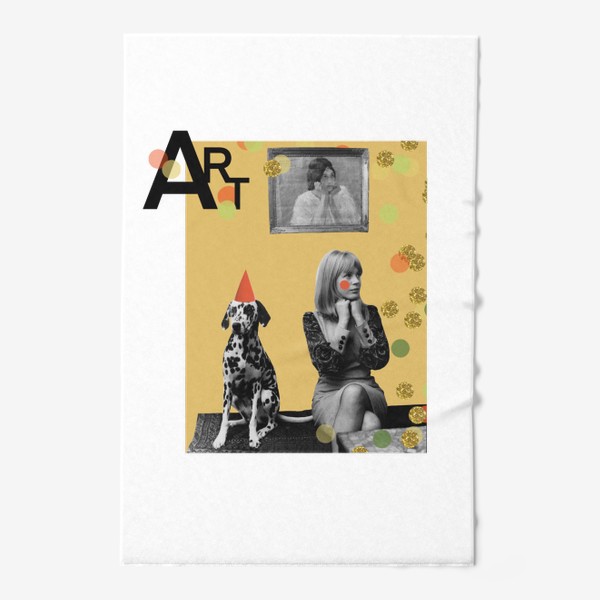 Полотенце «Art. Девушка с далматинцем, коллаж.»