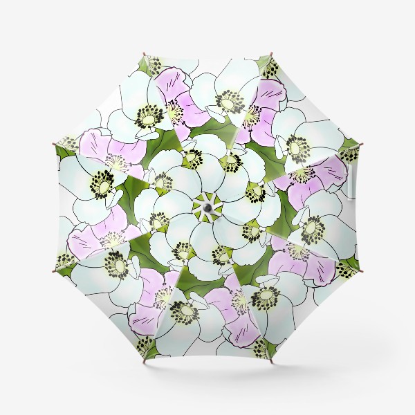 Зонт «Анемоны - нежные цветы»