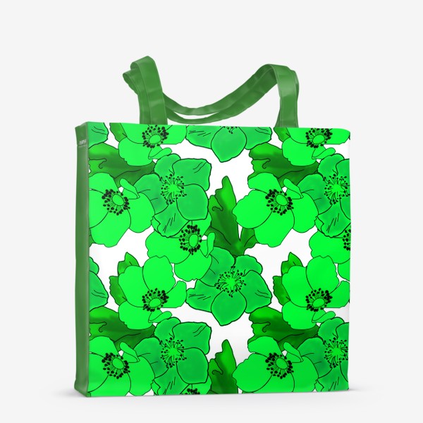 Сумка-шоппер «Зеленые анемоны»