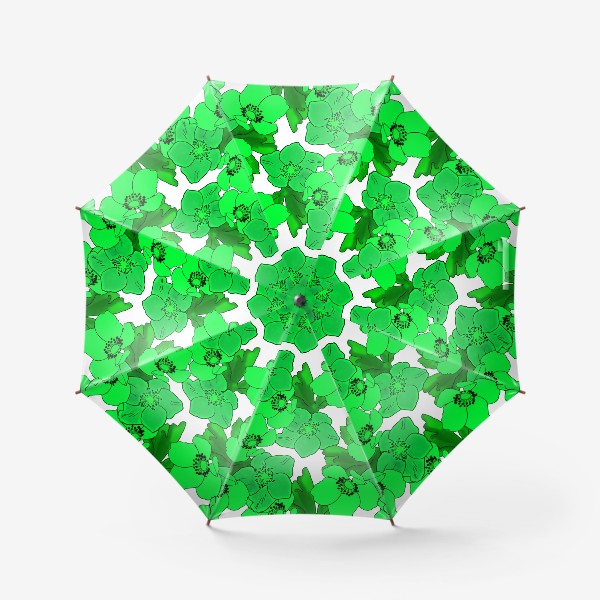 Зонт «Зеленые анемоны»