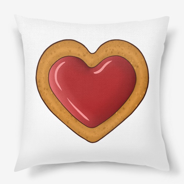 Подушка «Печенька в форме сердца»