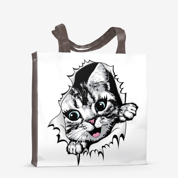 Сумка-шоппер «Котёнок улыбается»