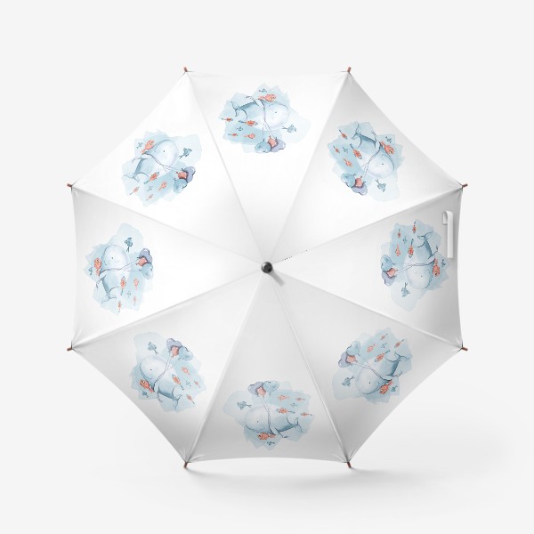 Зонт «Кит с шариками»