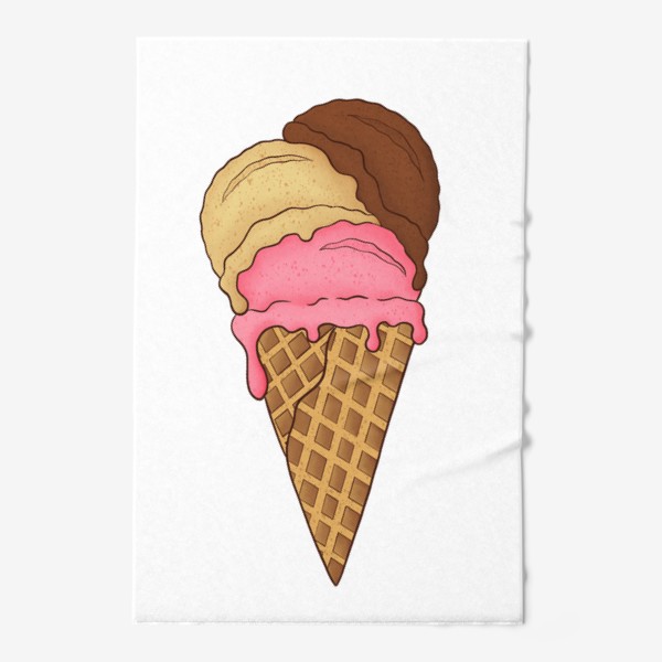 Полотенце «Мороженое в рожке»