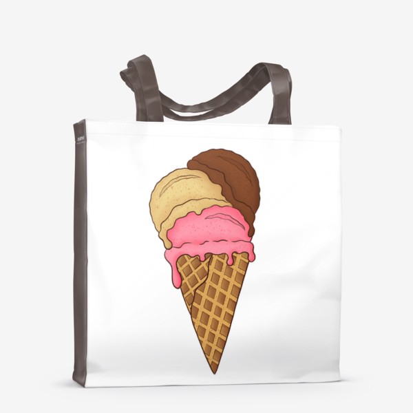 Сумка-шоппер «Мороженое в рожке»
