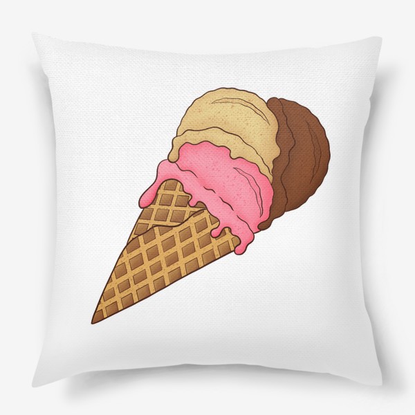 Подушка «Мороженое в рожке»