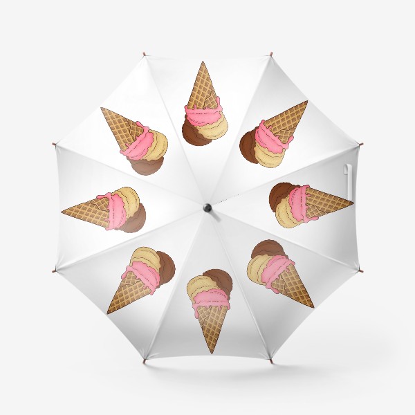 Зонт «Мороженое в рожке»