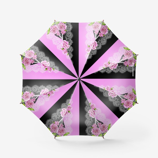 Зонт «Цветочно-кружевные дорожки»