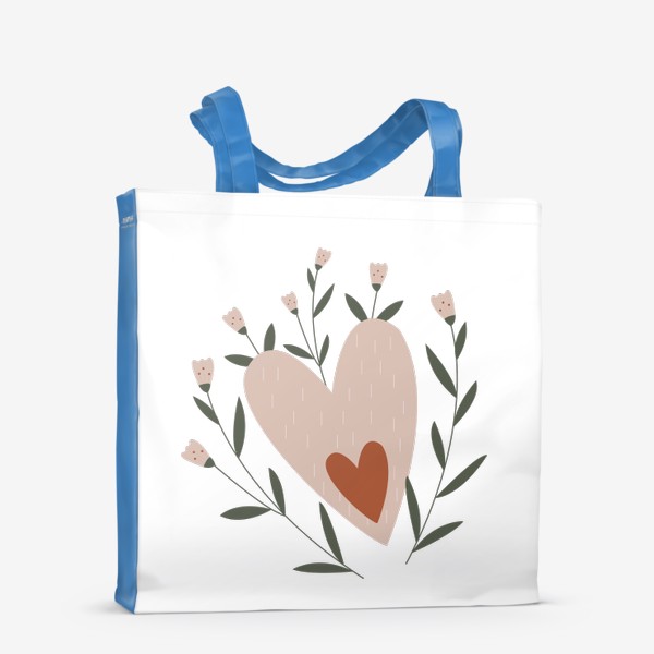 Сумка-шоппер «Сердце с цветами»