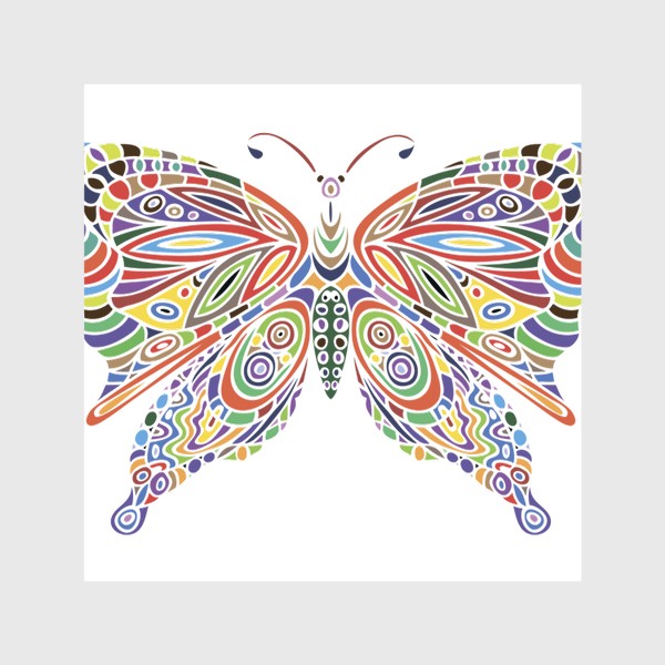 Шторы «бабочка цветной принт орнамент»
