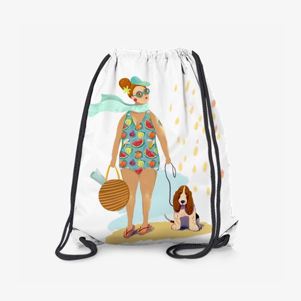 Рюкзак «Дама с собачкой в купальнике»